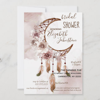 Boho Dream Catcher Bridal Shower Invitation
