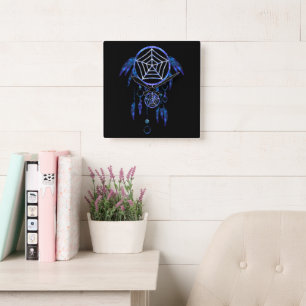 Boho Dream Catcher Square Wall Clock
