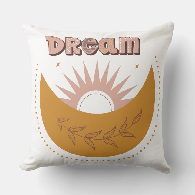Boho Dream Throw Pillow (Front)