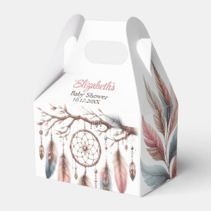 Boho Dreamcatcher Custom Script Name Baby Shower Favor Box