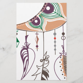 Boho dreamcatcher stationery