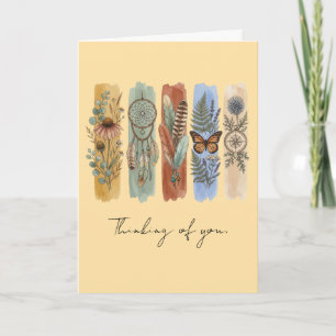Boho Dreamcatcher Thinking of You Sympathy Card