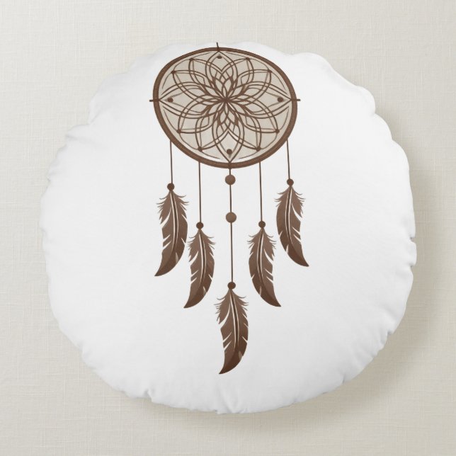 Boho Dreamcatcher Throw Pillow  (Front)