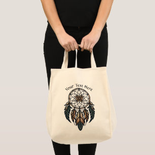 Boho dreamcatcher tote bag