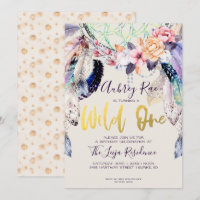 Boho Dreamcatcher Wild One Birthday