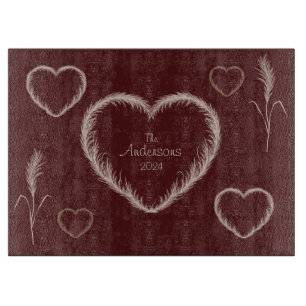 Boho Dreams Custom Pampas Grass Cutting Board