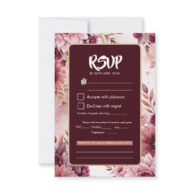Boho Dreams Floral Elegance Wedding RSVP Card