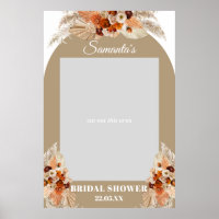 Boho dred palm pampas grass orange photo prop 