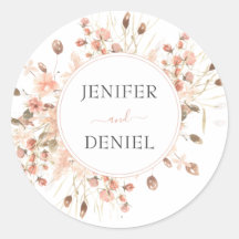 Boho Dried Watercolor Floral Wedding