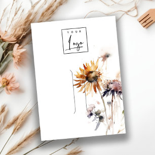 Boho Dry Wildflower Logo Hairpin Jewellery Display Business Card