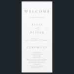Boho Dusty Blue Elegant 1 Minimalist Wedding Program<br><div class="desc">Beautiful boho,  minimalist and classic,  our Dusty Blue Minimalist Wedding Program will be beautiful for your order of service. Fully customizable with all of your wedding program information.</div>