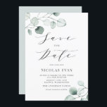 Boho Dusty Blue Eucalyptus Leaves Bar Mitzvah Save The Date<br><div class="desc">Save the Date! Announcement your event with this customizable Bar Mitzvah save the date announcement. This greenery bat mitzvah invitation features watercolor dusty blue eucalyptus leaves with a whimsical script. Personalize by adding your own details. This eucalyptus Bar Mitzvah save the date is perfect for any season and theme.</div>