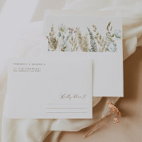 Boho Dusty Blue Greenery & Dried Pampas Grass