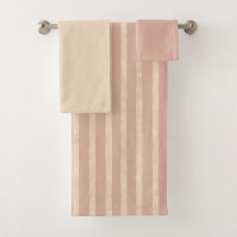 Boho Dusty Blush Pink and Cream Stripes