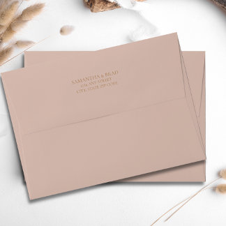 Boho Dusty Rose Enveloppe de Faire-part de mariage