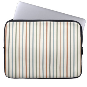 Boho Earth Tone Vertical Stripes Minimalist Patter Laptop Sleeve