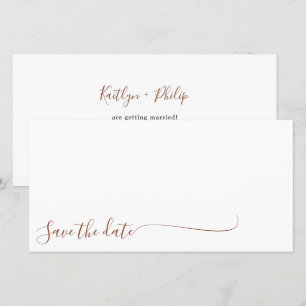 Boho Earthy Botanical Elegant Ivory White Save The Date