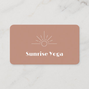 Boho Earthy Modern Custom Logo Business Card
