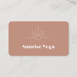 Boho Earthy Modern Custom Logo Business Card