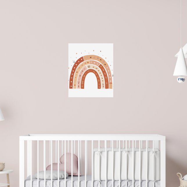Boho Earthy Rainbow Aesthetic Poster (Nursery 2)