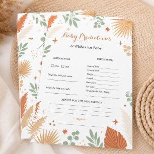 Boho Earthy Terracotta Palm Baby Predictions