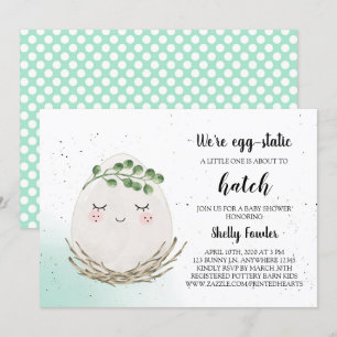Boho Easter Egg Baby Shower Invitation - Spring