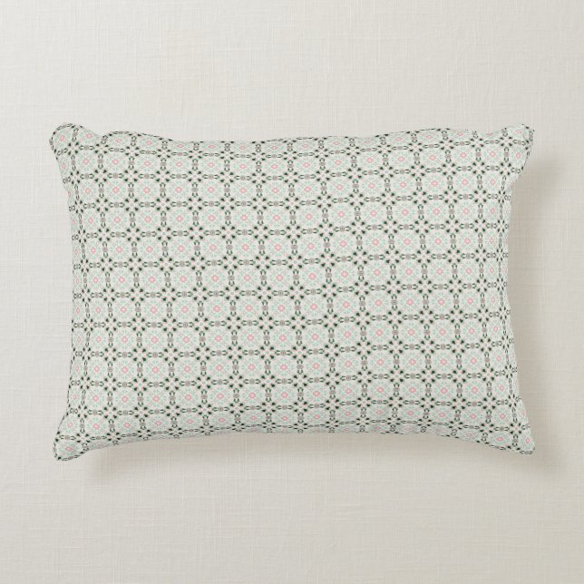 Boho Eclectic Intricate Delicate Christmas Pattern Accent Pillow (Front)