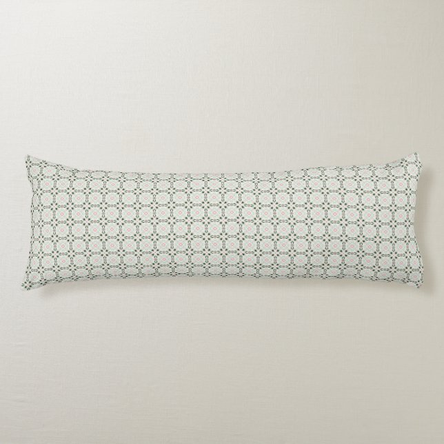 Boho Eclectic Intricate Delicate Christmas Pattern Body Pillow (Front)