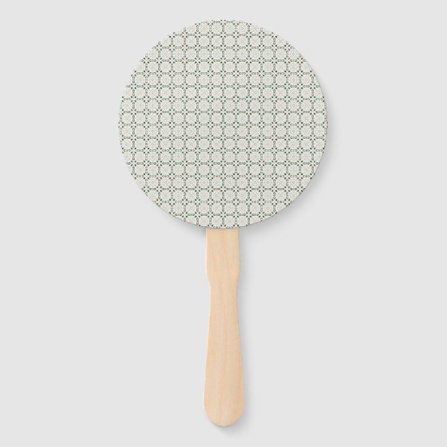 Boho Eclectic Intricate Delicate Christmas Pattern Hand Fan (Front)