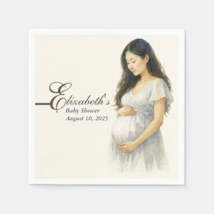 Boho Elegant  baby shower Asian mom-to-be Napkin