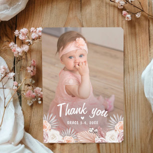 Boho Elegant Baby Shower Thank You Card