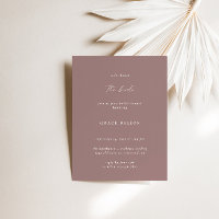 Boho Elegant Modern Dusty Mauve Bridal Shower