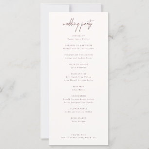 Boho Elegant Modern Wedding Ceremony Program
