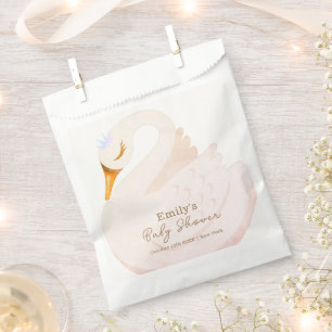 Boho Elegant Princess Swan Girl Baby Shower Favour Bag