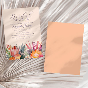 Boho Elegant Watercolor Floral Bridal Shower  Invitation