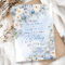 Boho Elegant winter dusty blue and ivory flowers 