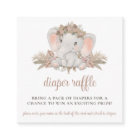 Boho Elephant Baby Shower Diaper Raffle