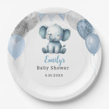 Boho Elephant Boy Balloons Baby Shower 