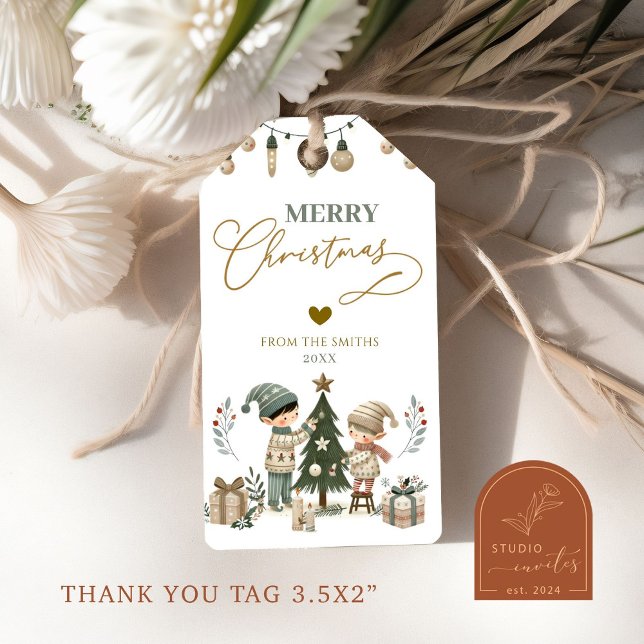 Boho Elves Merry Christmas Gift Tags (Creator Uploaded)
