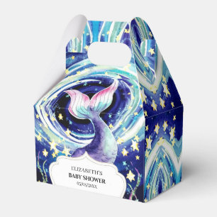 Boho Enchanted Mermaid Baby Shower Favor Box