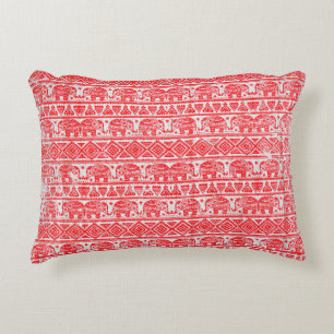 Boho ethnic elephant pattern decorative pillow