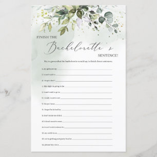 Boho Eucalyptus Finish The Bachelorette's Sentence