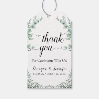 Boho Eucalyptus Greenery Summer Wedding Gift Tags