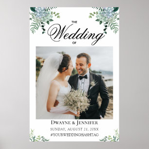 Boho Eucalyptus Greenery Summer Wedding Poster