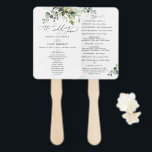 Boho Eucalyptus Greenery Wedding Ceremony Program Hand Fan<br><div class="desc">Designed to coordinate with our Boho Greenery wedding collection,  this customizable Ceremony Program features watercolor eucalyptus branches with a classy serif font & elegant calligraphy text graphics. Matching items available.</div>