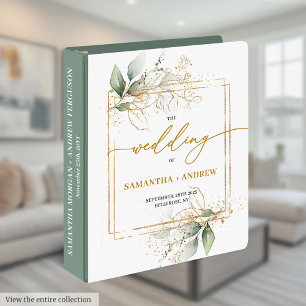 Boho Eucalyptus Wedding Ring Binder Keepsake