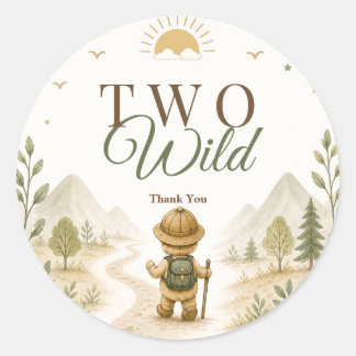Boho Explorer Kids Birthday Sticker Neutral