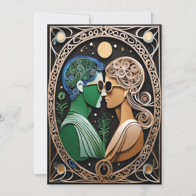 Boho Faire-part de mariage (Devant)