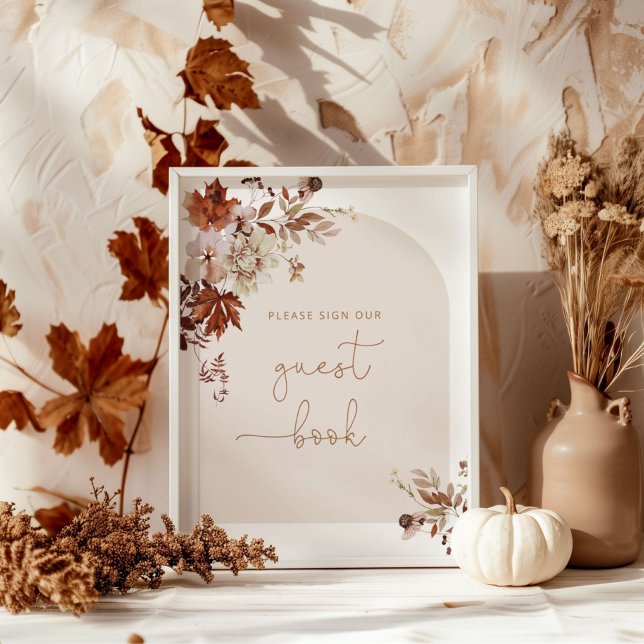 Boho fall arch Guest book Poster (Creator Uploaded)