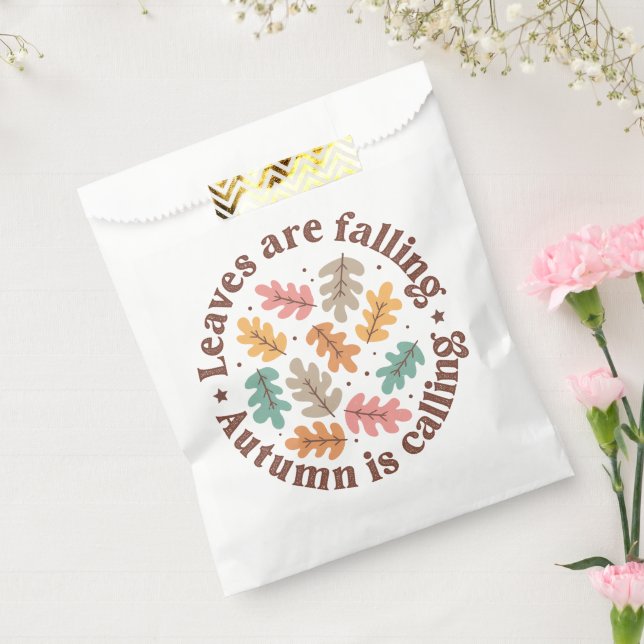 Boho Fall Autumn Quote  Favour Bag (Sealed)